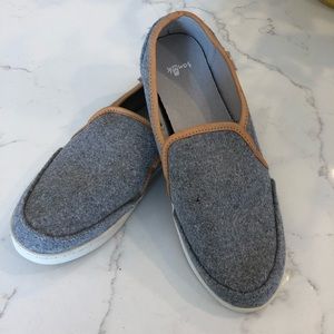 Sanuk Gray Wool Flannel Slip On